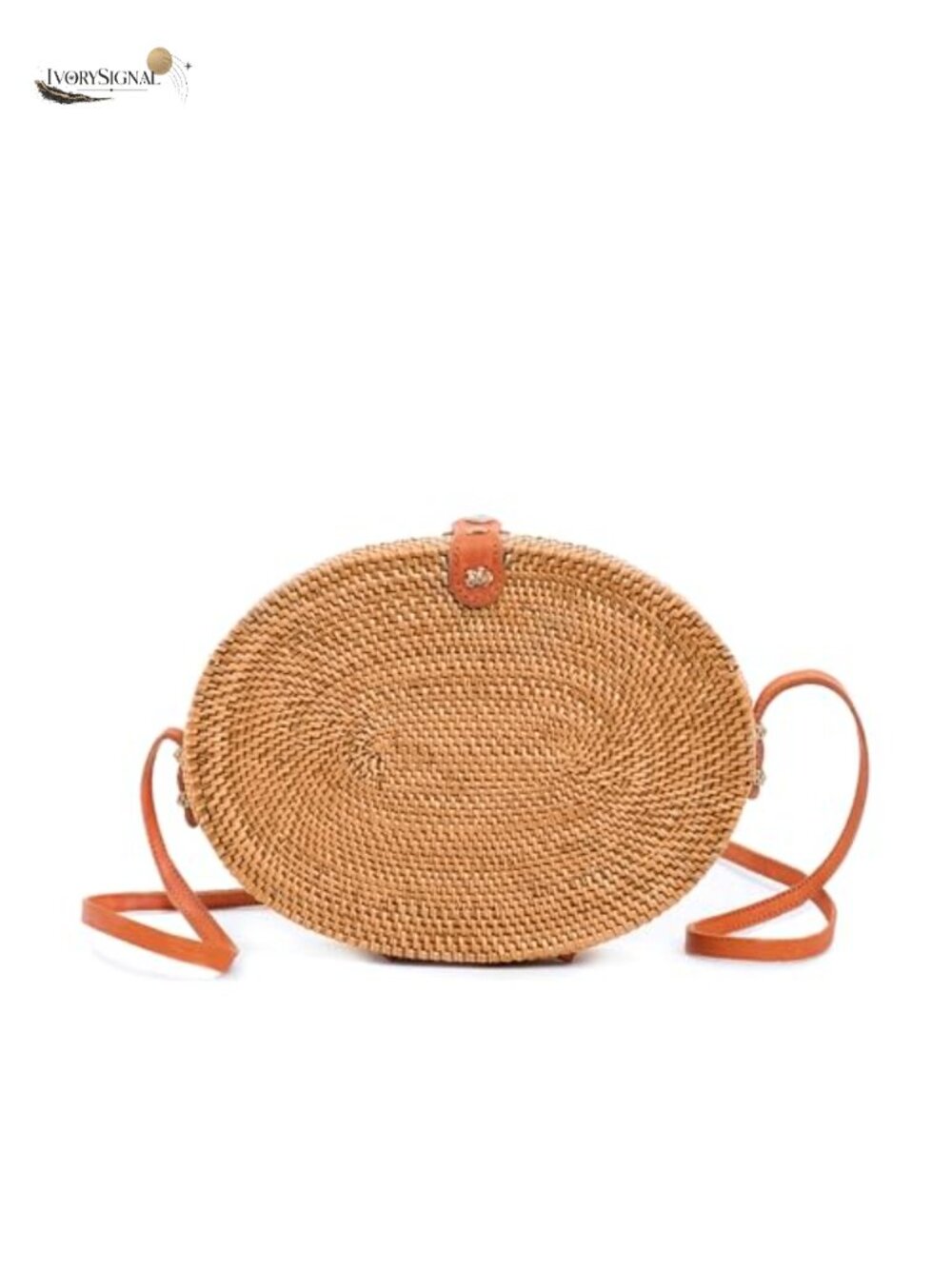 Handwoven Rattan Crossbody Purse - Straw Wicker Bag